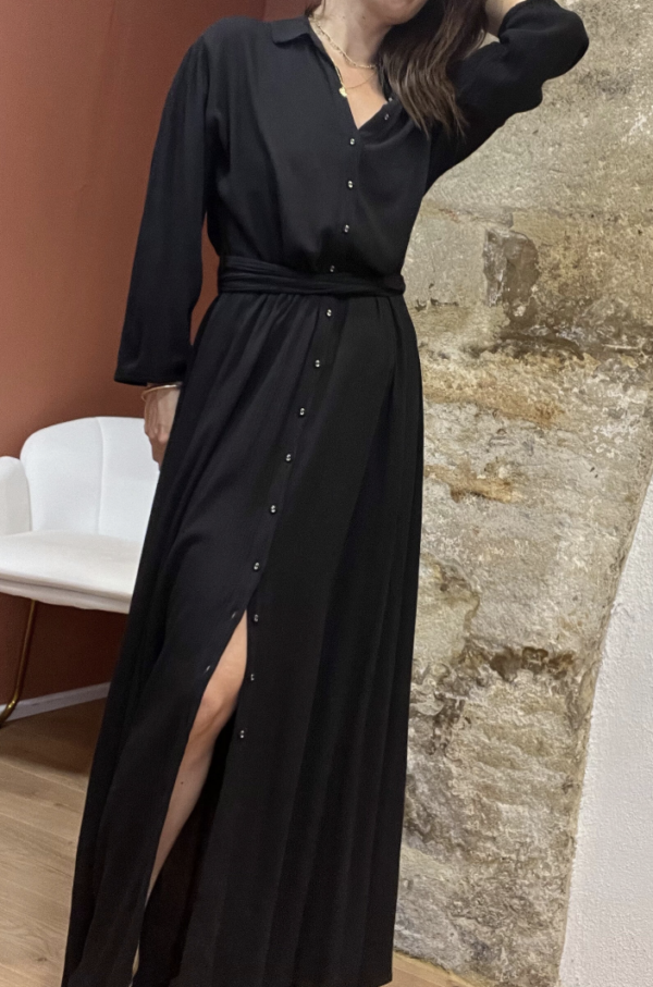 Robe longue FANNY noire – Image 3