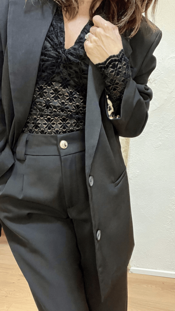 Blazer Élégant avec Doublure Léopard SEAN noir – Image 4