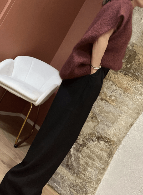 Pantalon à pinces LAZARE noir – Image 4